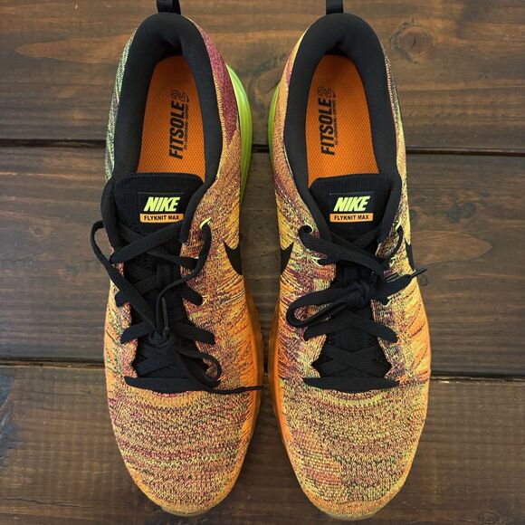 Nike FlyKnit Air Max Total Orange Fireberry Shoes